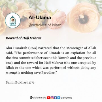 Reward of Hajj Mabrur