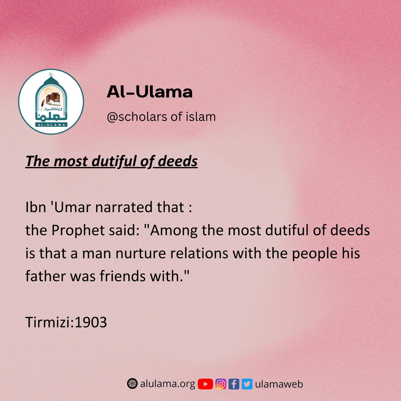 The most dutiful of deed