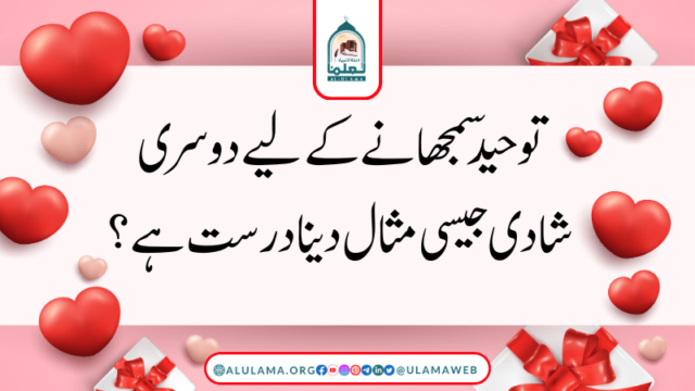 توحید سمجھانے کے لیے دوسری شادی جیسی مثال دینا درست ہے؟