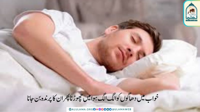 خواب میں دھاگوں کو الگ الگ ہوا میں چھوڑنا پھر ان کا پرندہ بن جانا