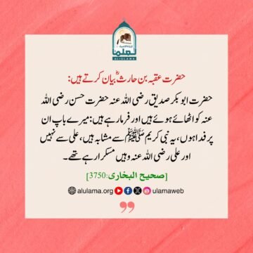 ابوبکر رضی اللہ عنہ کی حسن و حسین سے محبت