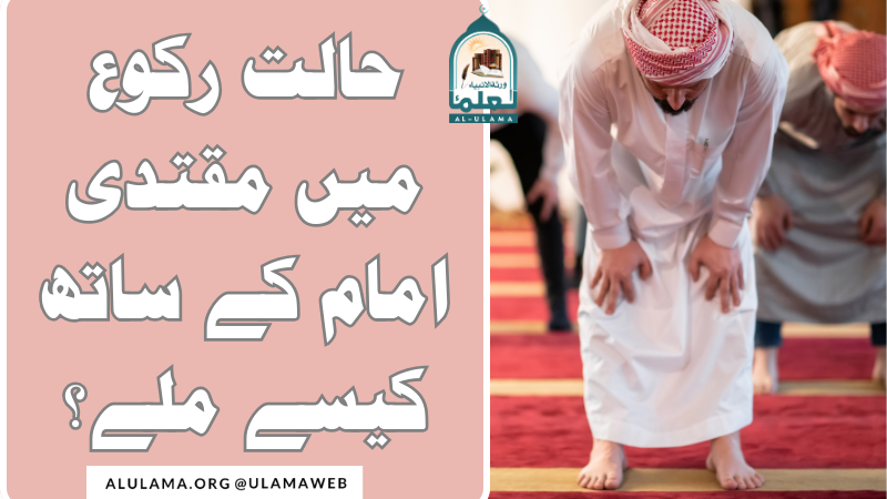 حالت رکوع میں مقتدی امام کے ساتھ کیسے ملے؟