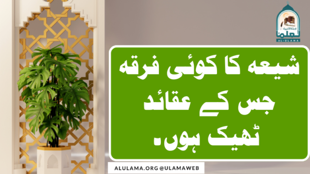 شیعہ کا کوئی فرقہ جس کے عقائد ٹھیک ہوں۔