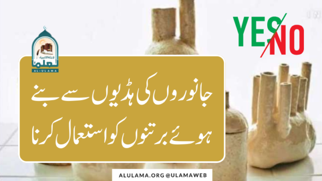 جانوروں کی ہڈیوں سے بنے ہوئے برتنوں کو استعمال کرنا