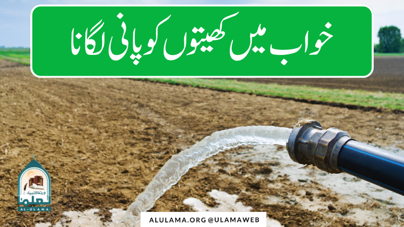 خواب میں کھیتوں کو پانی لگانا