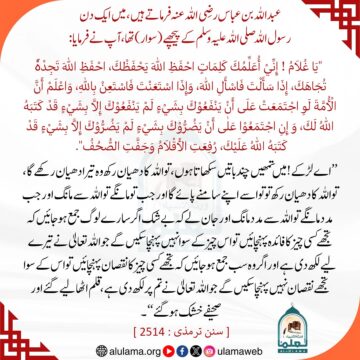 ابن عباس کو نبی ﷺ کی نصیحتیں