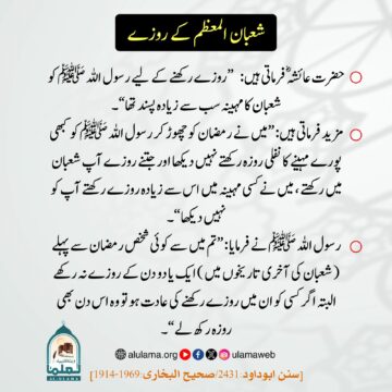 شعبان المعظم کے روزے