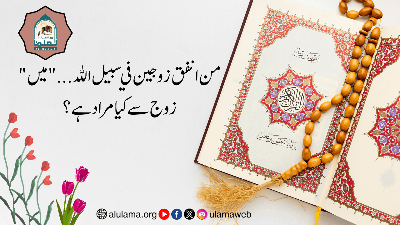 “من انفق زوجين في سبيل الله…” میں زوج سے کیا مراد ہے؟