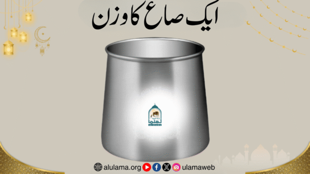 ایک صاع کا وزن