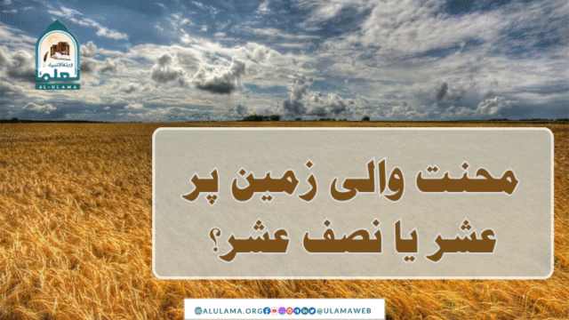 محنت والی زمین پر عشر یا نصف عشر؟