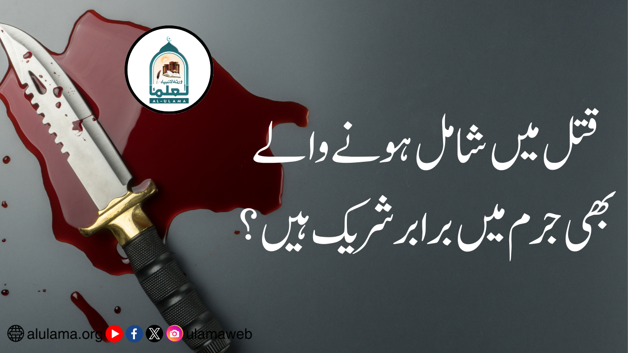 قتل میں شامل ہونے والے بھی جرم میں برابر شریک ہیں؟