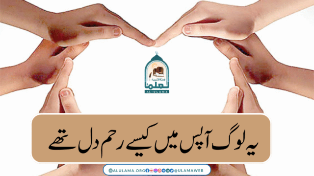 یہ لوگ آپس میں کیسے رحم دل تھے