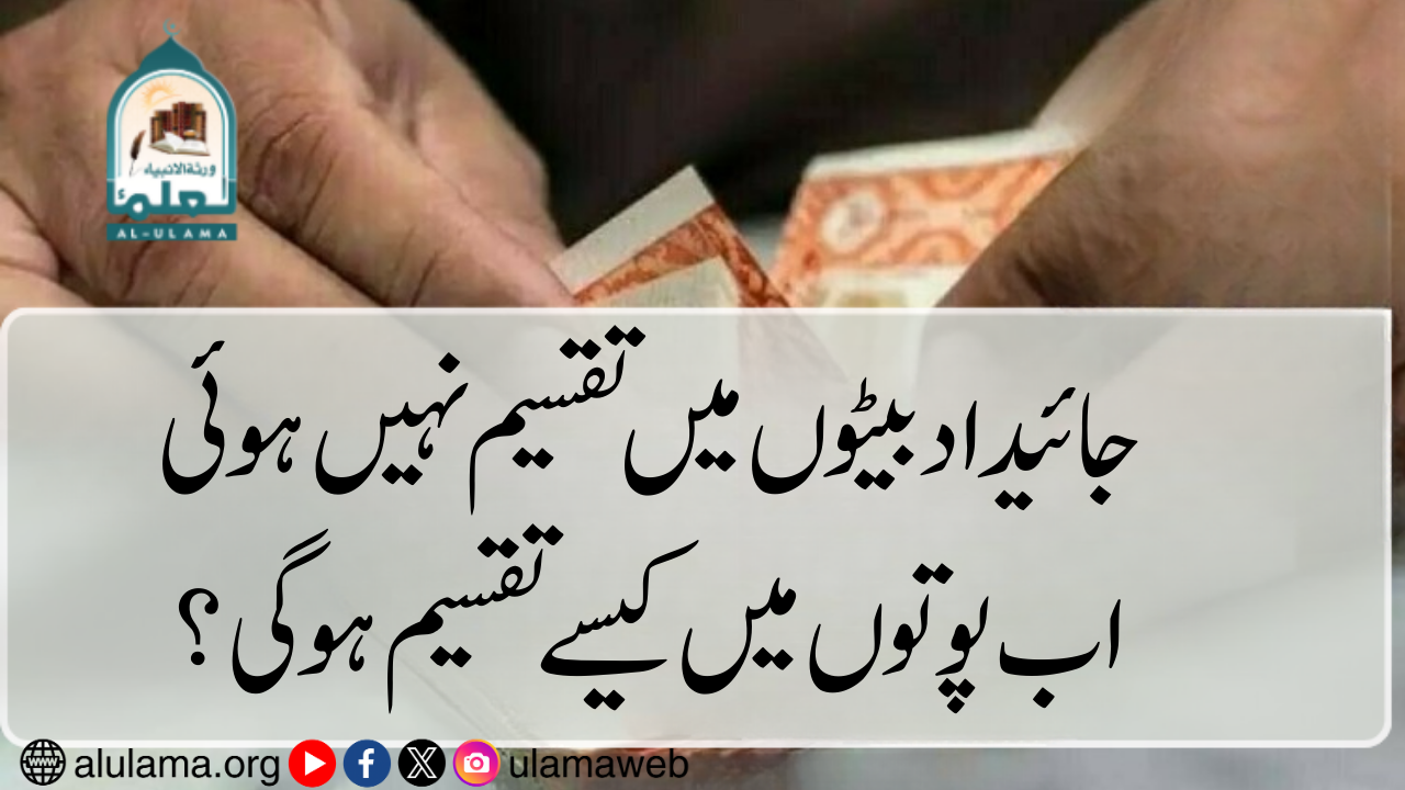 جائیداد بیٹوں میں تقسیم نہیں ہوئی اب پوتوں میں کیسے تقسیم ہوگی؟