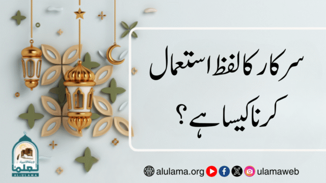 سرکار کا لفظ استعمال کرنا کیسا ہے؟