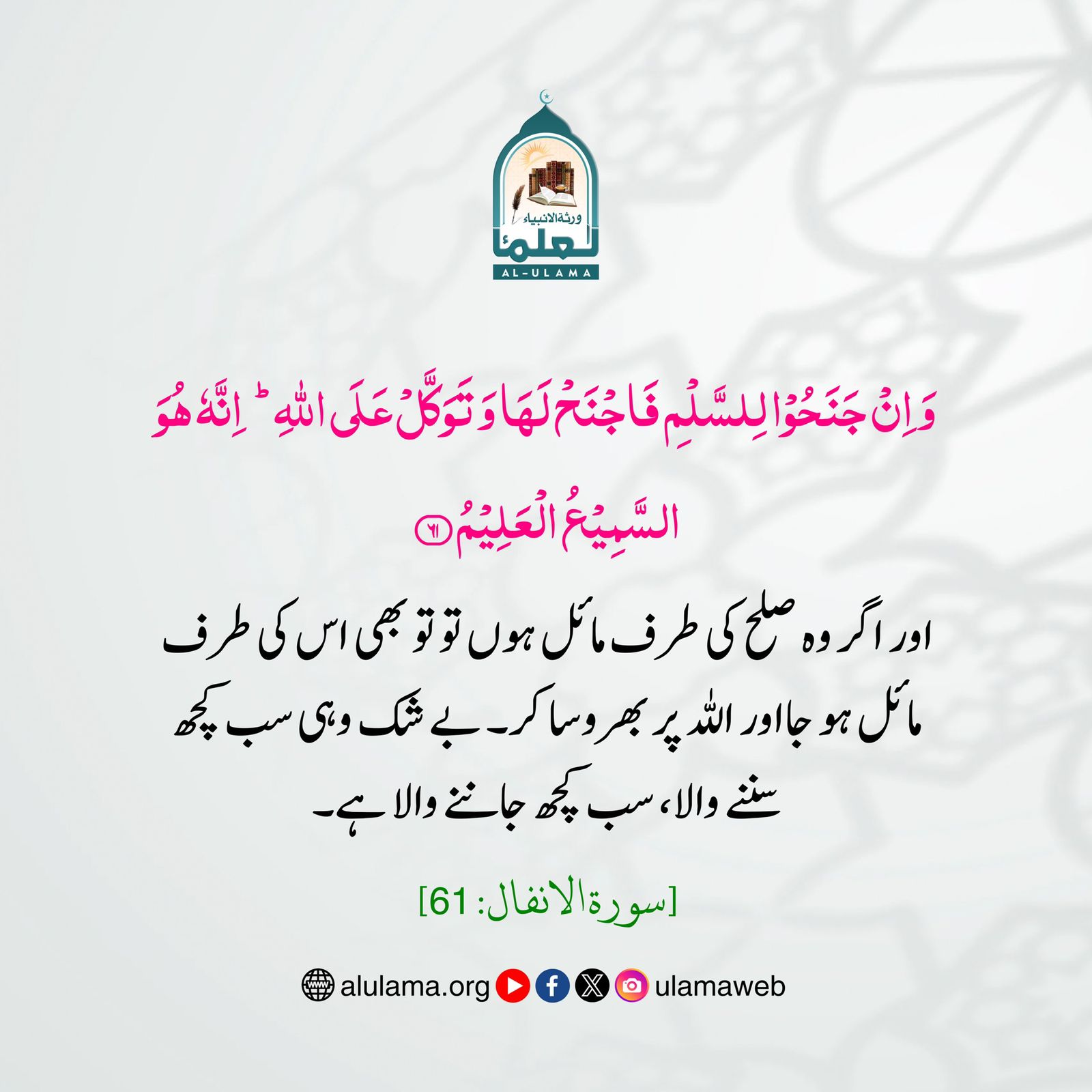 اگر وہ صلح کی طرف مائل ہوں؟