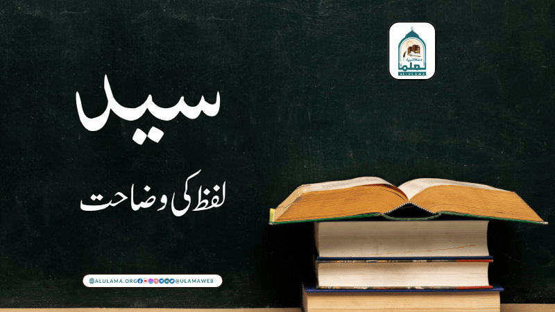سید لفظ کی وضاحت