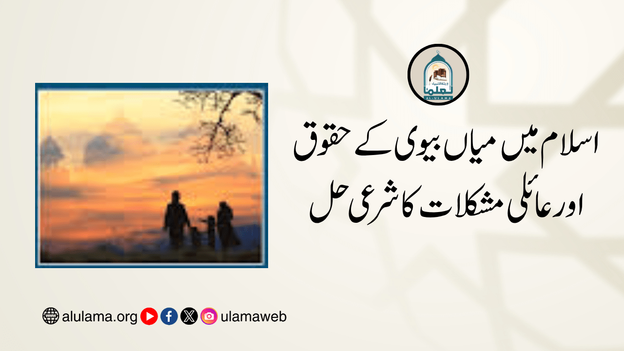 اسلام میں میاں بیوی کے حقوق اور عائلی مشکلات کا شرعی حل
