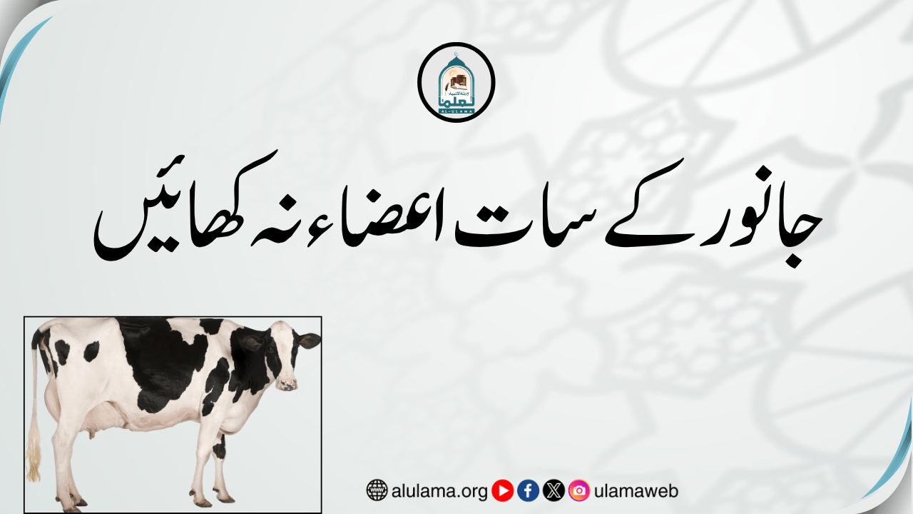 جانور کے سات اعضاء نہ کھائیں