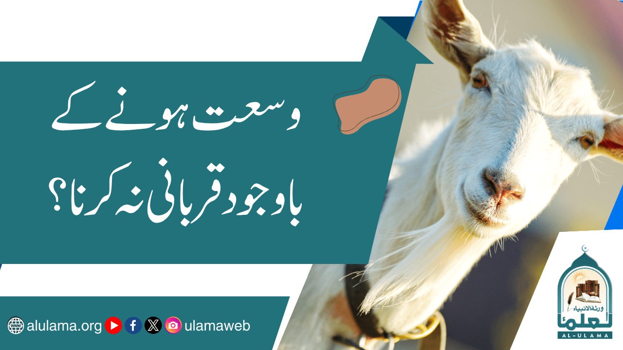 وسعت ہونے کے باوجود قربانی نہ کرنا؟