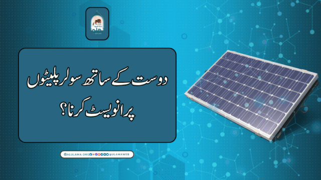 دوست کے ساتھ سولر پلیٹوں پر انویسٹ کرنا؟