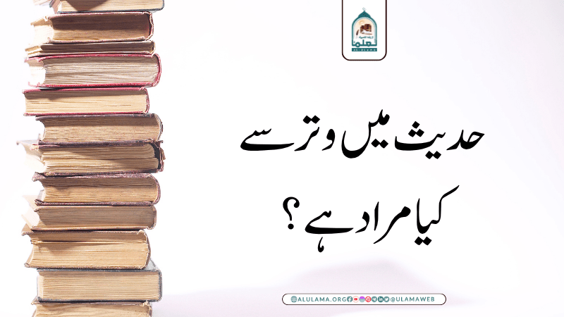 حدیث میں وتر سے کیا مراد ہے ؟