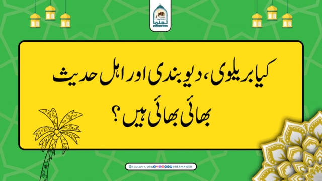 کیا بریلوی، دیوبندی اور اہل حدیث بھائی بھائی ہیں؟