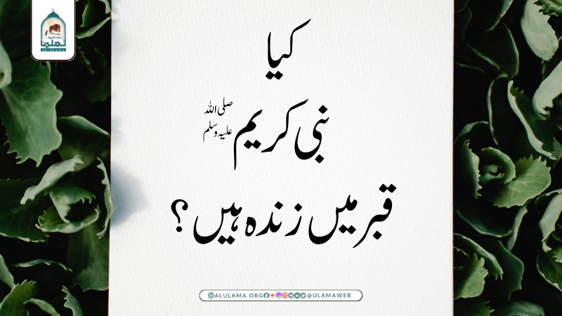 کیا نبی کریم صلی اللہ علیہ وسلم قبر میں زندہ ہیں؟