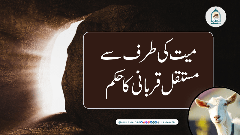 میت کی طرف سے مستقل قربانی کا حکم