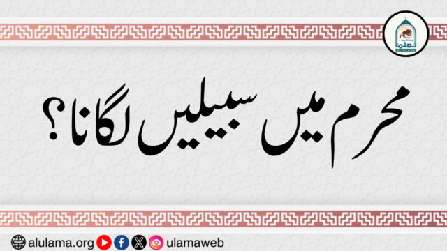 محرم میں سبیلیں لگانا؟