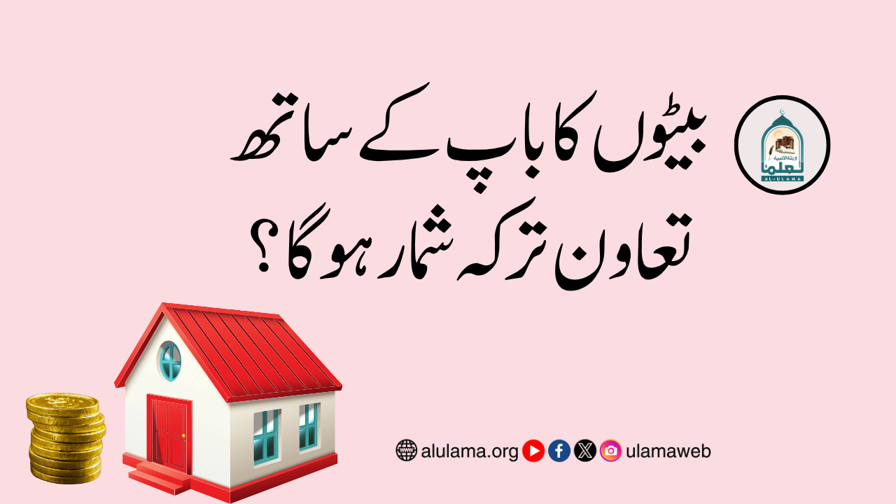 بیٹوں کا باپ کے ساتھ تعاون ترکہ شمار ہوگا؟