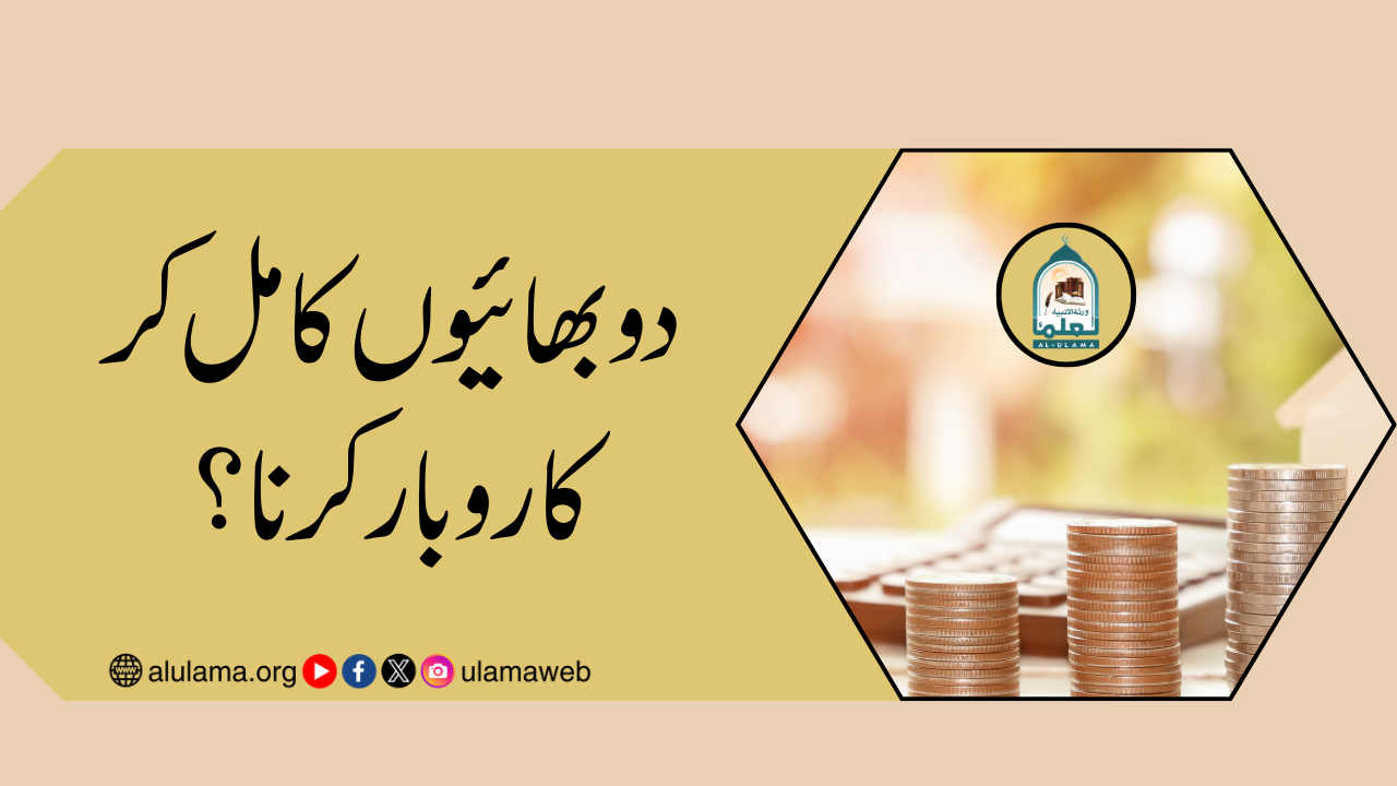 دو بھائیوں کا مل کر کاروبار کرنا؟