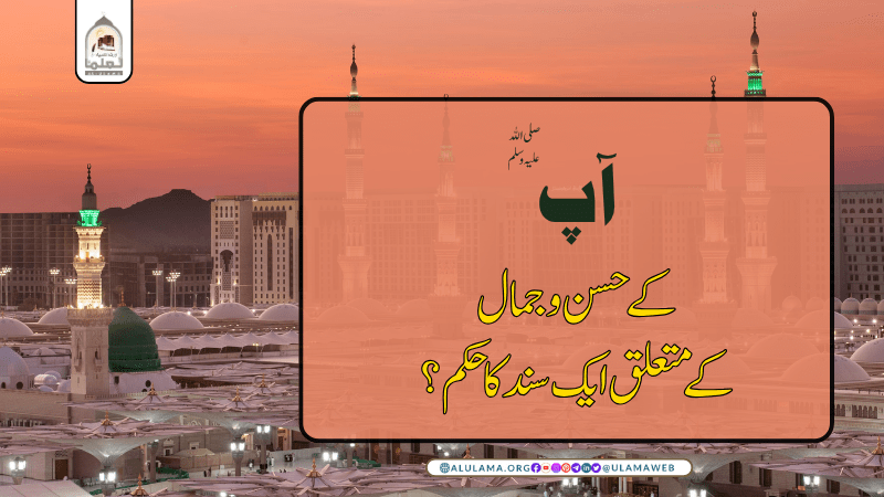 آپ صلی اللہ علیہ وسلم کے حسن وجمال کے متعلق ایک سند کا حکم؟