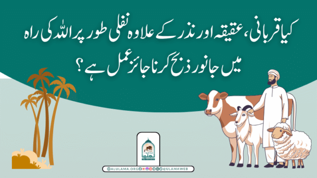 کیا قربانی، عقیقہ اور نذر کے علاوہ نفلی طور پر اللہ کی راہ میں جانور ذبح کرنا جائز عمل ہے؟
