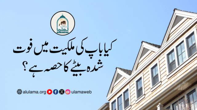 کیا باپ کی ملکیت میں فوت شدہ بیٹے کا حصہ ہے؟