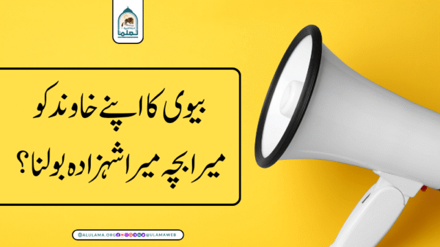 بیوی کا اپنے خاوند کو میرا بچہ میرا شہزادہ بولنا؟