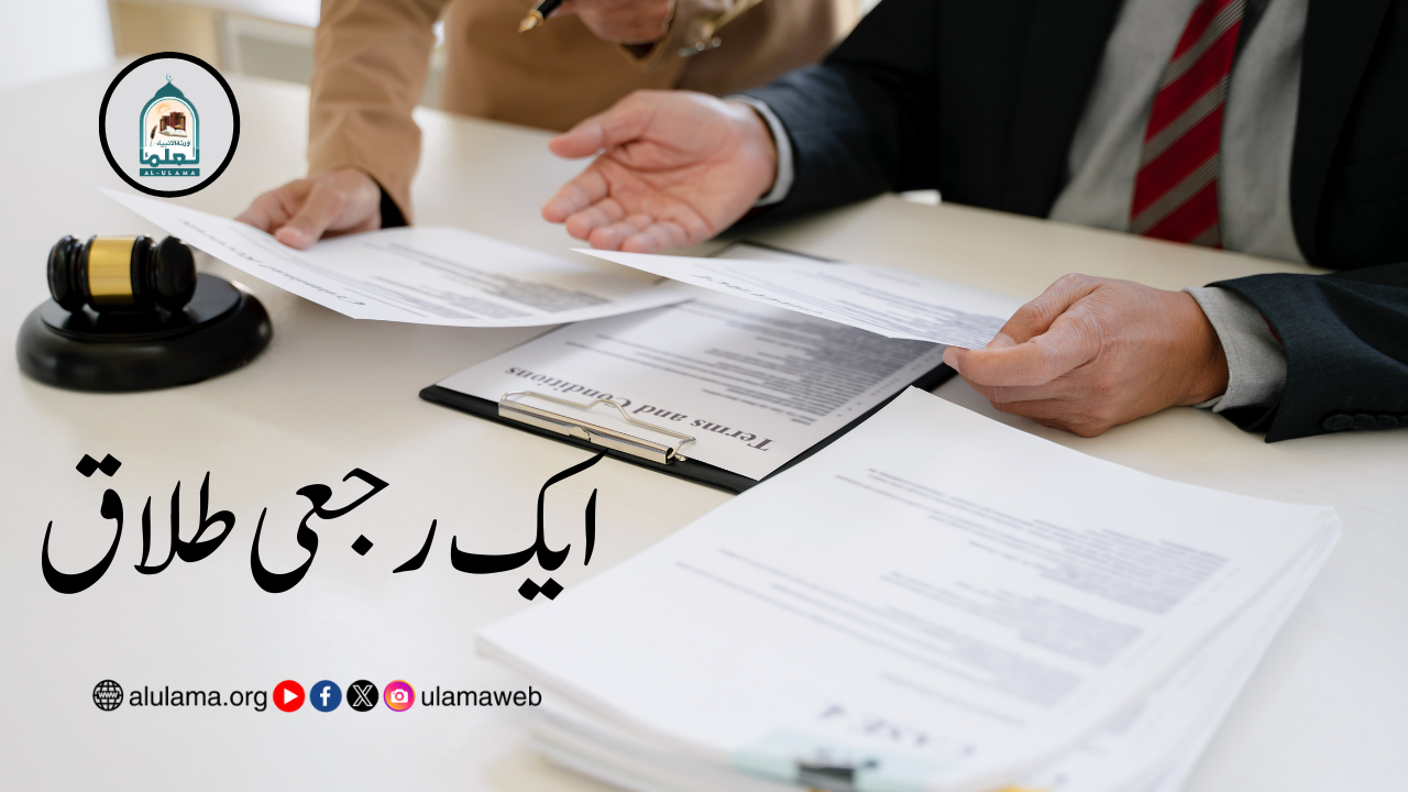 ایک رجعی طلاق