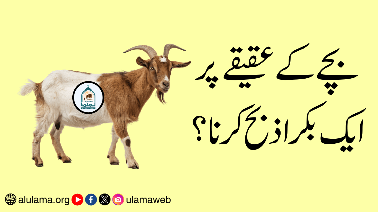 بچے کے عقیقے پر ایک بکرا ذبح کرنا؟