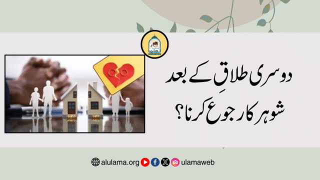 دوسری طلاقِ کے بعد شوہر کا رجوع کرنا؟