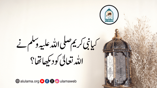 کیا نبی کریم صلی اللہ علیہ وسلم نے اللہ تعالیٰ کو دیکھا تھا؟