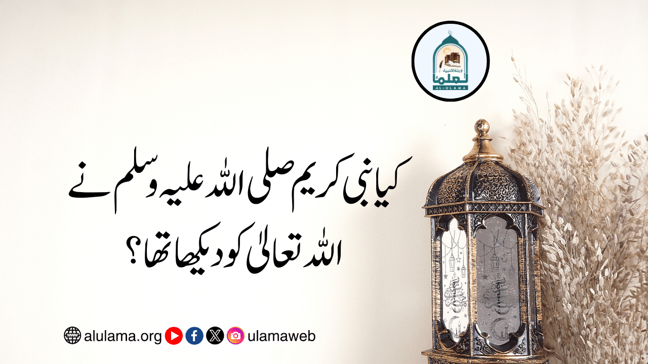 کیا نبی کریم صلی اللہ علیہ وسلم نے اللہ تعالیٰ کو دیکھا تھا؟