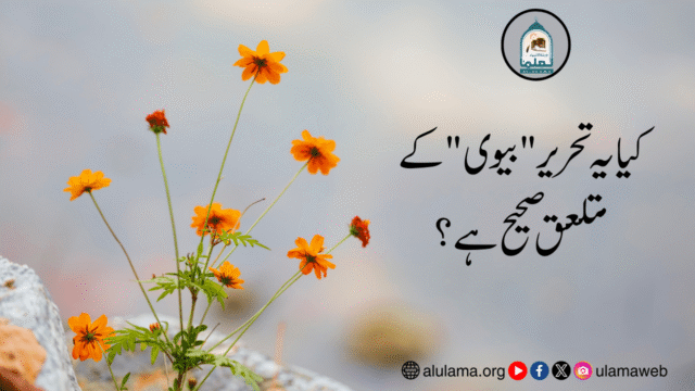 کیا یہ تحریر “بیوی” کے متلعق صحیح ہے؟