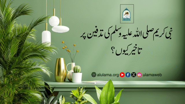 نبی کریم صلی اللہ علیہ وسلم کی تدفین پر تاخیر کیوں؟