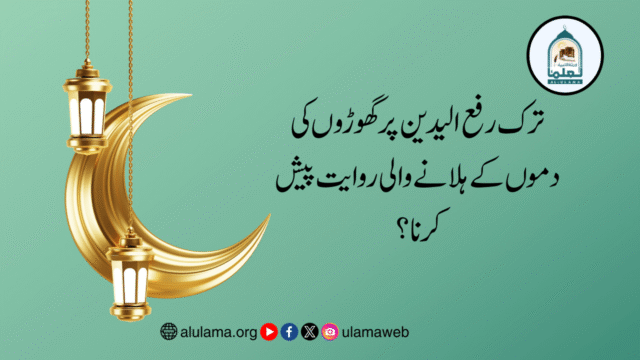 ترک رفع الیدین پر گھوڑوں کی دموں کے ہلانے والی روایت پیش کرنا؟