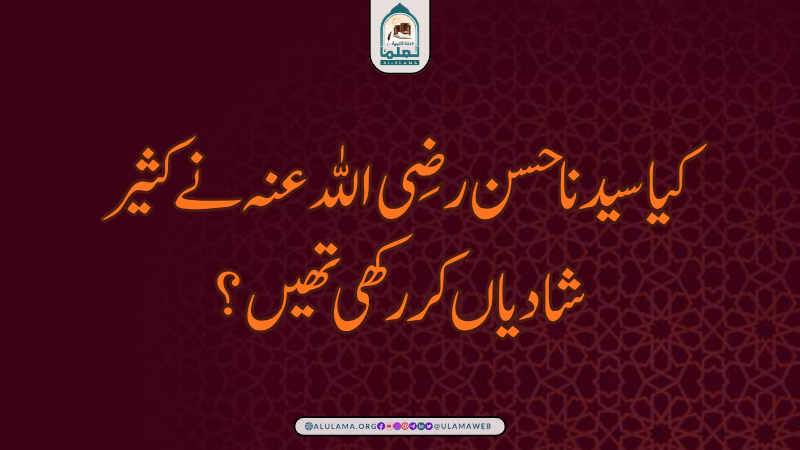 کیا سیدنا حسن رضی اللہ عنہ نے کثیر شادیاں کر رکھی تھیں؟