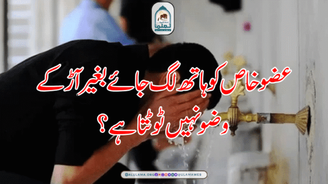 عضو خاص کو ہاتھ لگ جائے بغیر آڑ کے وضو نہیں ٹوٹتا ہے؟