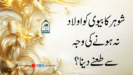 شوہر کا بیوی کو اولاد نہ ہونے کی وجہ سے طعنے دینا؟