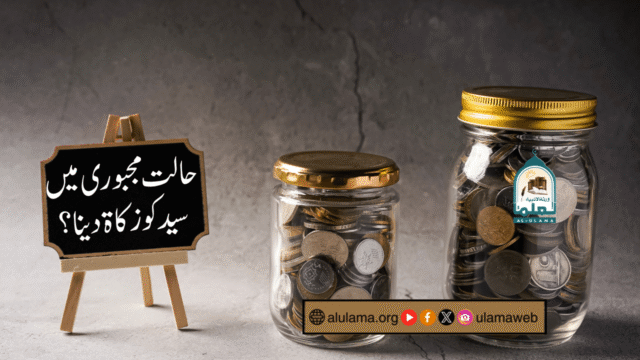 حالت مجبوری میں سید کو زکاۃ دینا؟