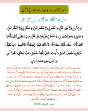 دعائے نصرت، ہدایت اور اصلاحِ باطن