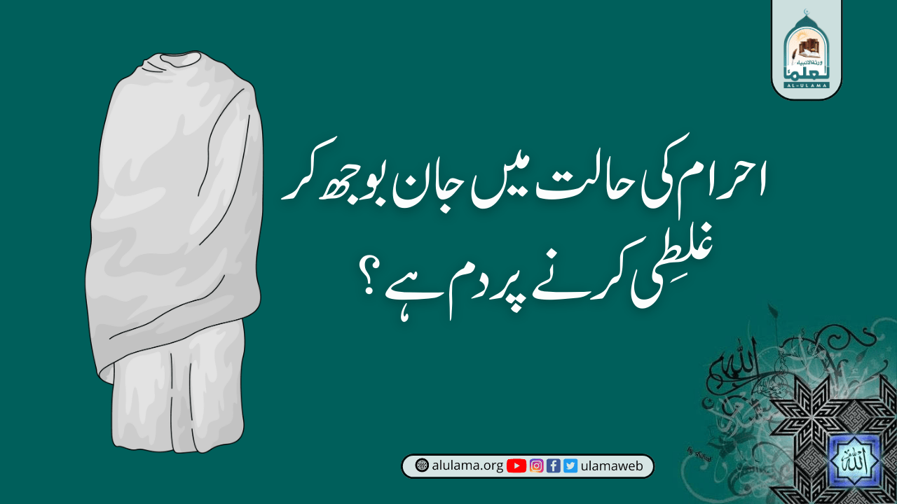 احرام کی حالت میں جان بوجھ کر غلطی کرنے پر دم ہے؟