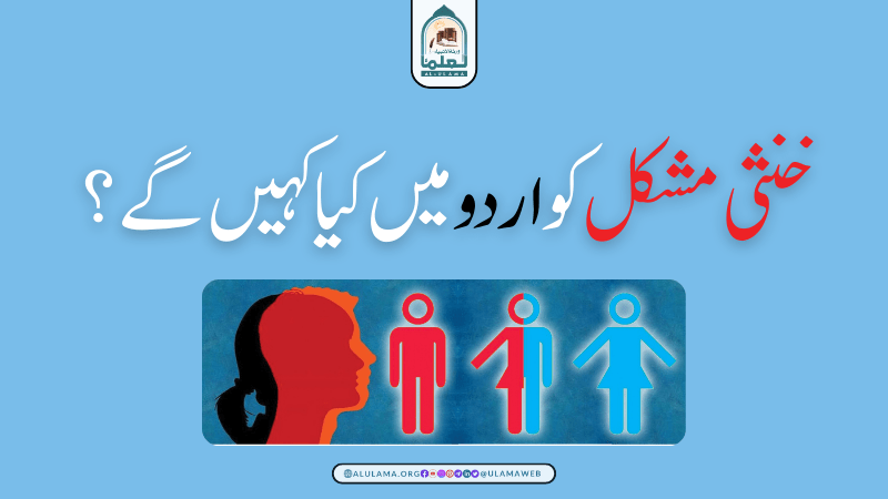 خنثی مشکل کو اردو میں کیا کہیں گے؟